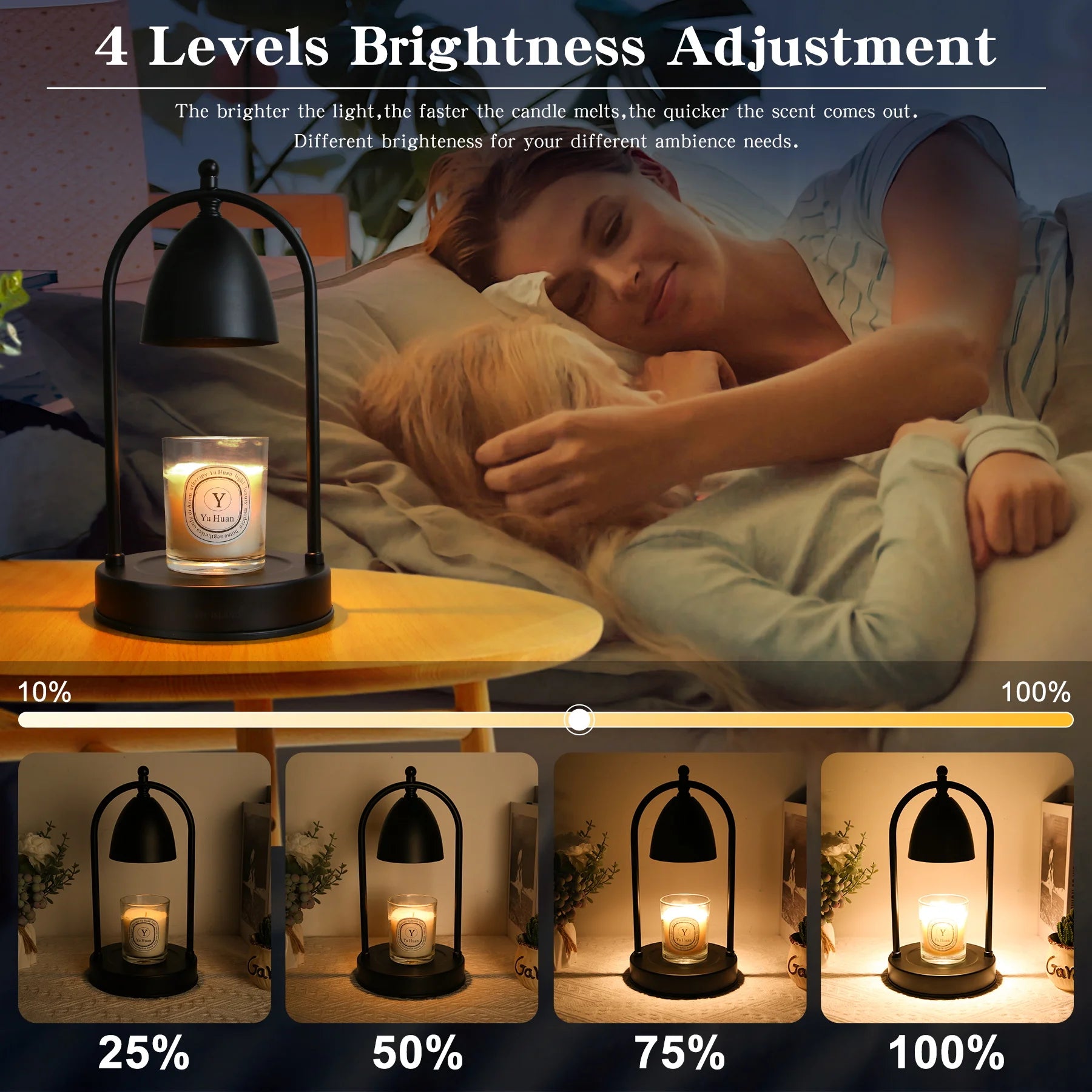 Candle Heating Lamp With Adjustable Height Electric Candle Heating Light with Timer Suitable For Scented Large Cans Of Candles