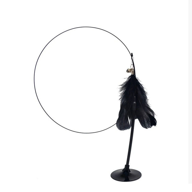 Cat Teaser Stick With Bell and Feather Fun - Smarsty