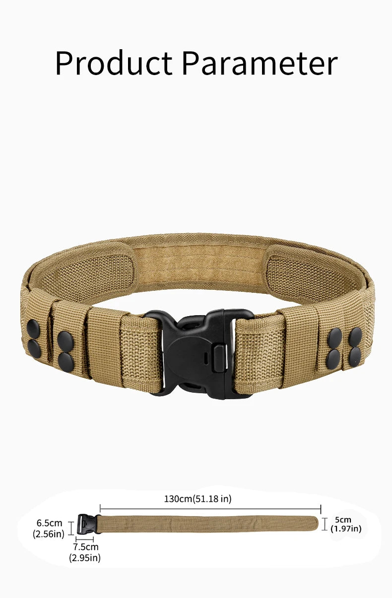 Quick Release Tactical Belt for Men Durable Outdoor Combat Belt - Smarsty