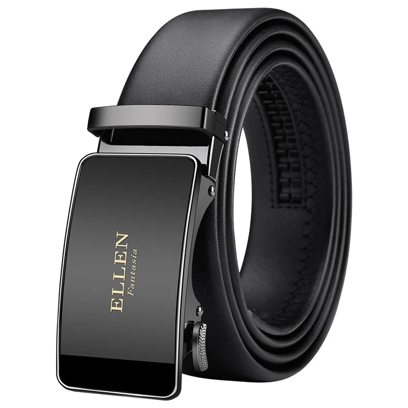 OYIFAN Genuine Leather Men Belt Adjustable Automatic Buckle - Smarsty
