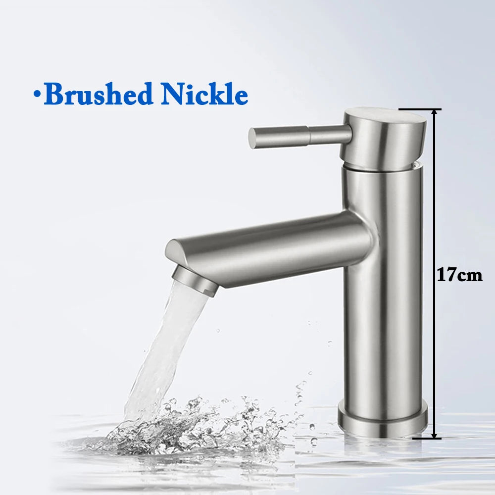 Black Square Bathroom Faucet Hot and Cold Mixer - Smarsty