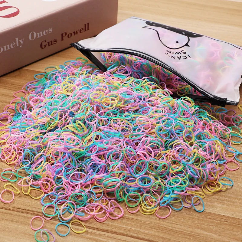 Colorful Kids Hair Ties Ponytail Bands Gentle Non Slip - Smarsty