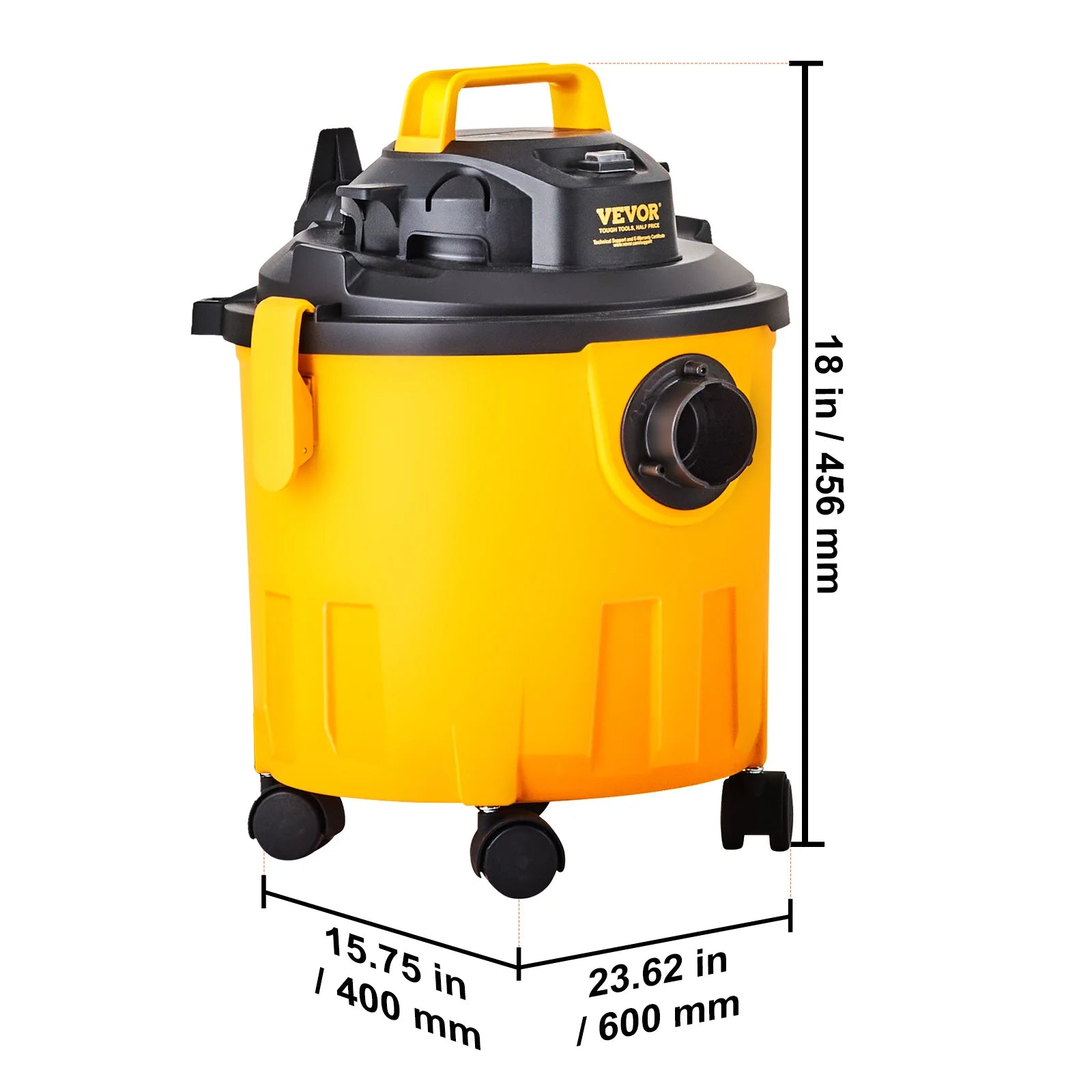 SucceBuy Stainless Steel Wet Dry Shop Vacuum Wet Dry Vac Powerful Suction Small Shop Vac Perfect for Carpet Debris Pet Hair - Smarsty