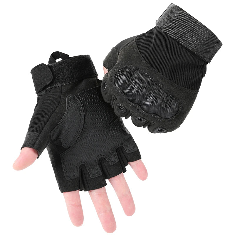 Touch Screen Tactical Motorcycle Gloves With Hard Knuckle Protection - Smarsty