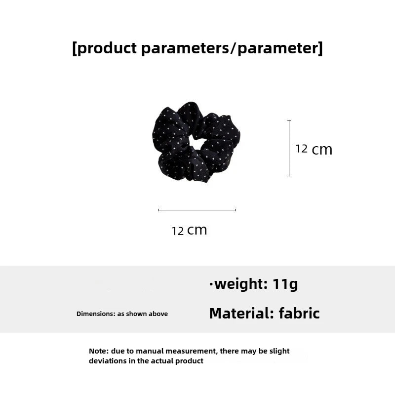 Elegant French Dot Scrunchies Soft Elastic Hair Ties - Smarsty