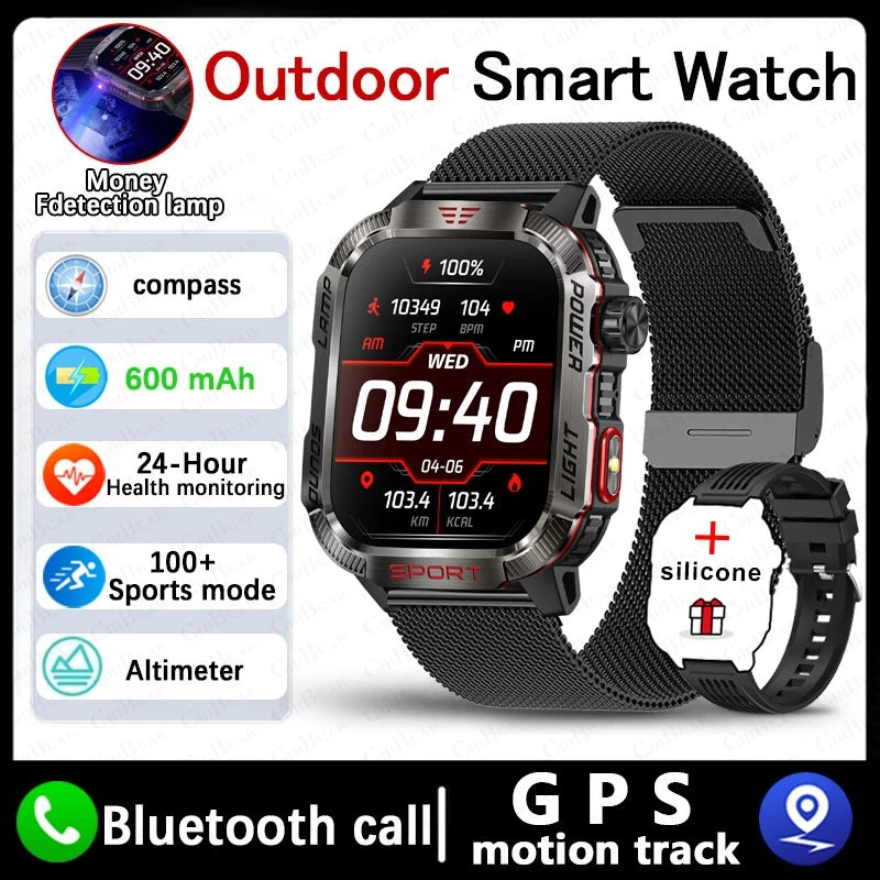 Waterproof Military GPS Smart Watch With Bluetooth Call - Smarsty