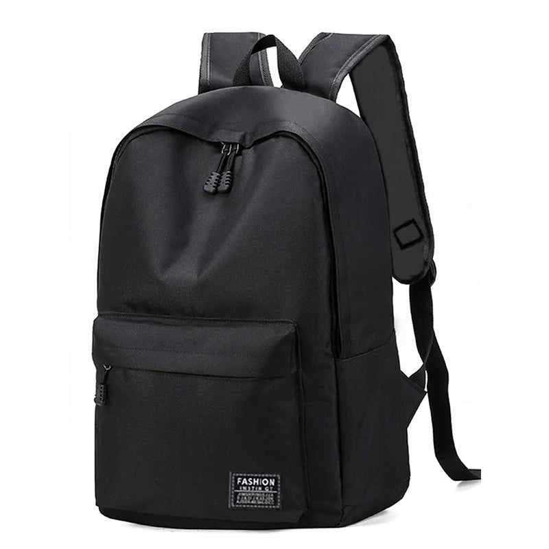Men's backpack made of nylon, suitable for school, business trips and single or double shoulder carrying - solid color design - Smarsty