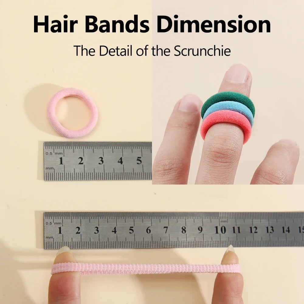 50 Pack Seamless Hair Ties Gentle No Damage Elastic - Smarsty
