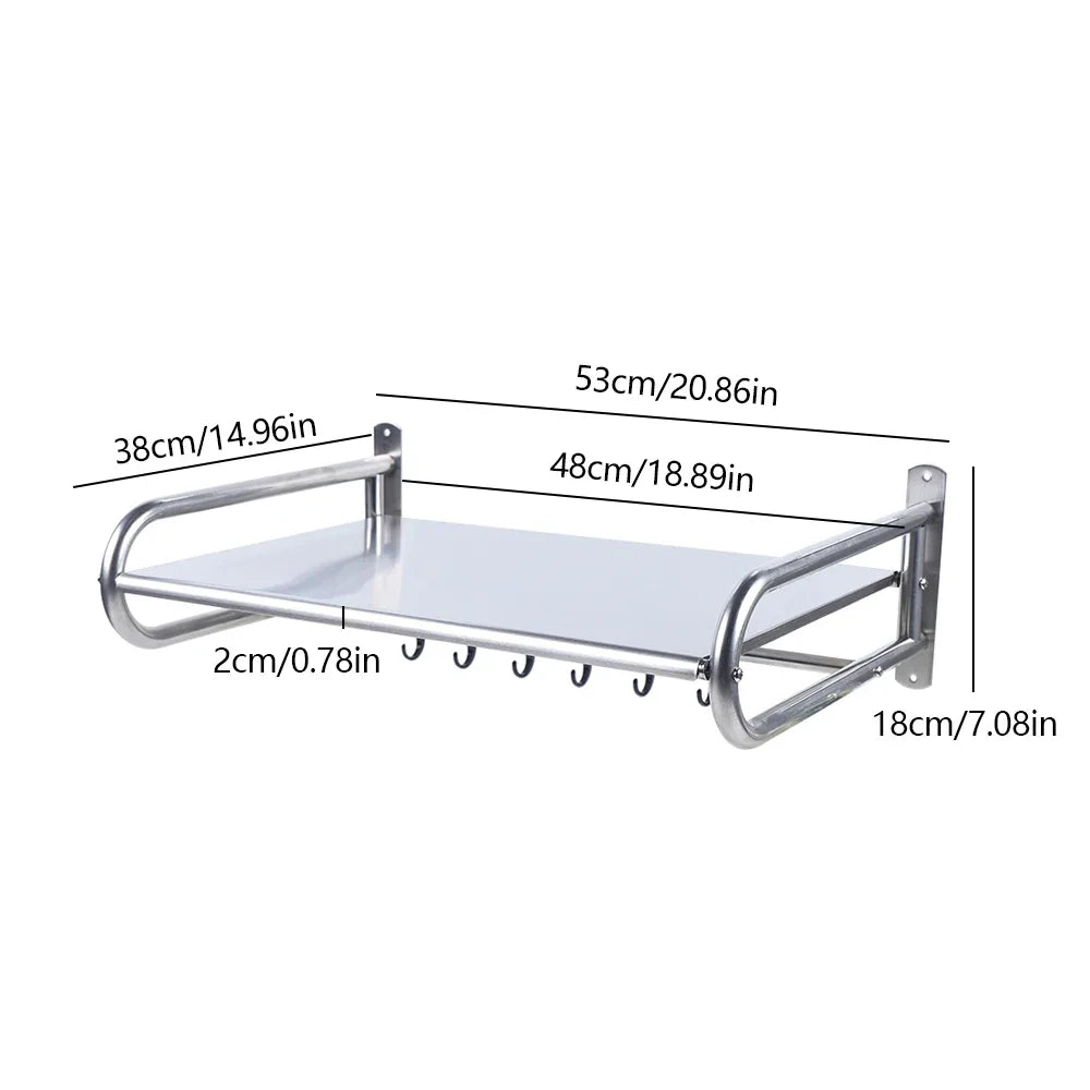 Microwave Oven Rack Stainless Steel Microwave Oven Shelf Wall-Mounted Kitchen Shelf Kitchen Shelves Counter - Smarsty