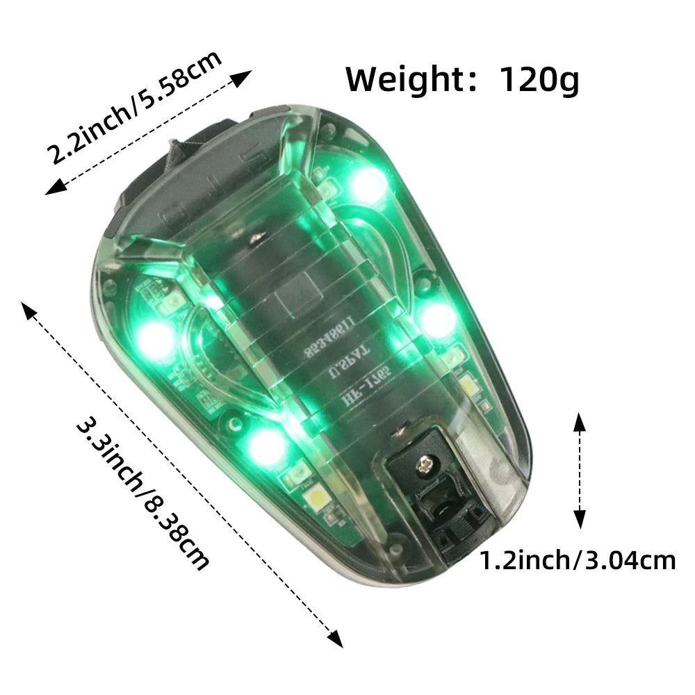 BOOIU Tactical Helmet Light Signal Light with LED IR/Strobe IFF Helmet Light Flashlight Survival Signal Light for Outdoor Sport by Smarsty