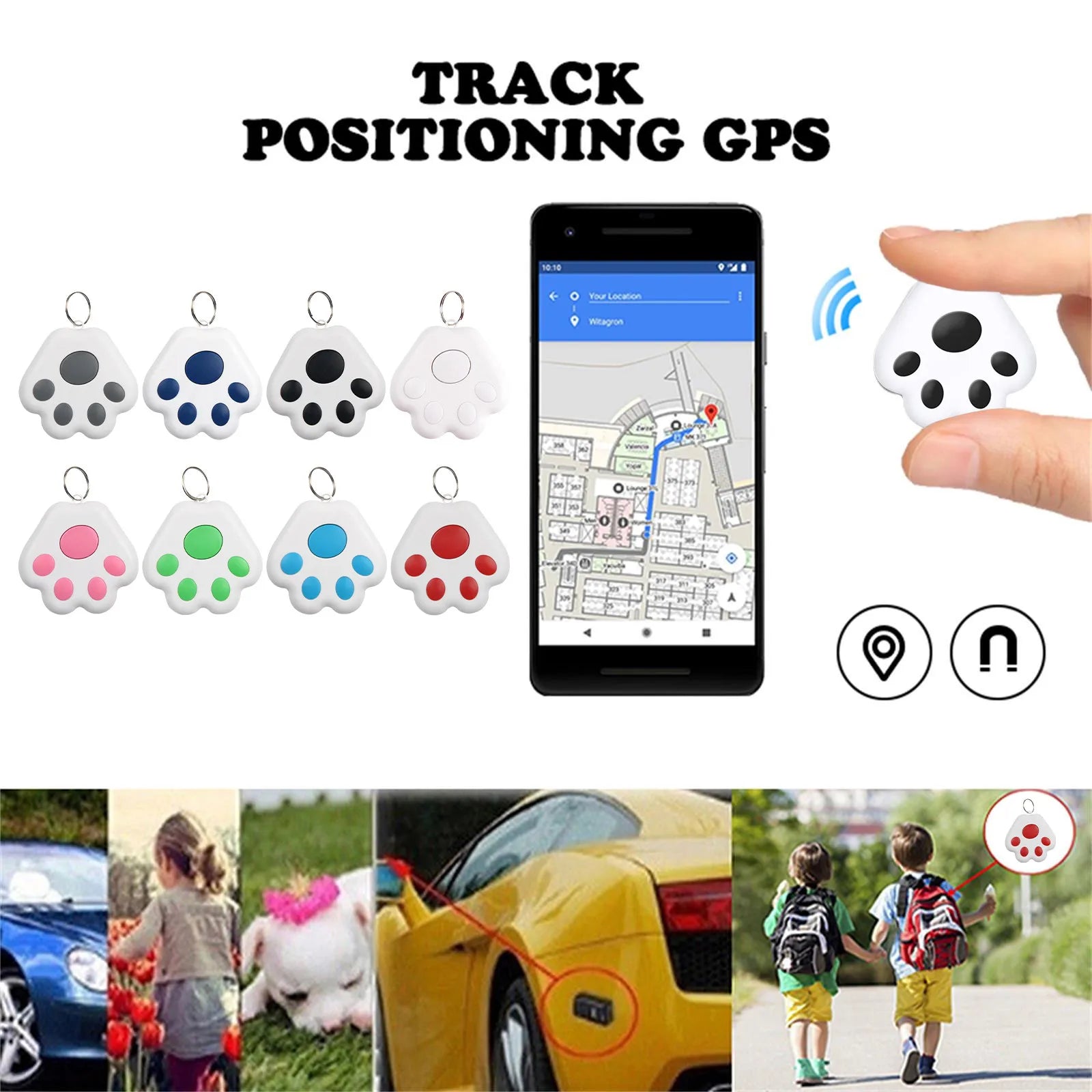Mini GPS Tracker Bluetooth Anti-Lost Device for Pets and Kids - Smarsty