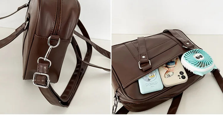 Japanese Style JK Bag Women PU Leather Crossbody Bag - Smarsty