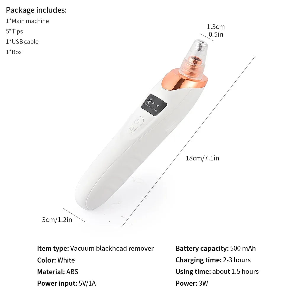Vacuum Blackhead Remover With USB Charging Convenience - Smarsty
