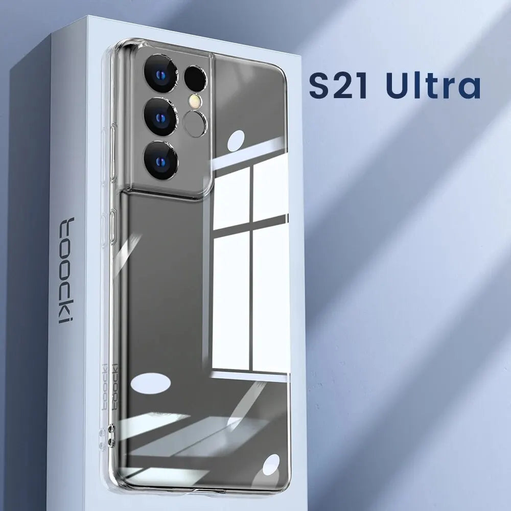 Clear TPU Phone Case For S21 S22 S23 S24 Dustproof - Smarsty