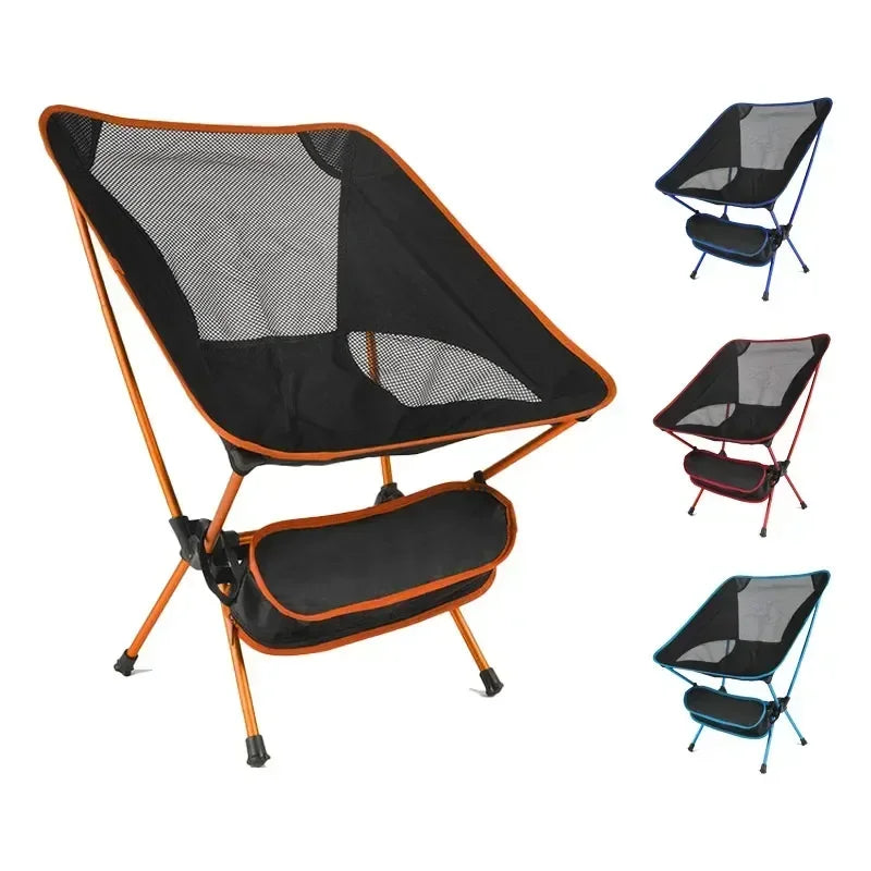 Outdoor Portable Folding Chair Beach Chairs for BBQ Travel Beach Hiking Picnic Seat Easy to Carry Convenient by Smarsty