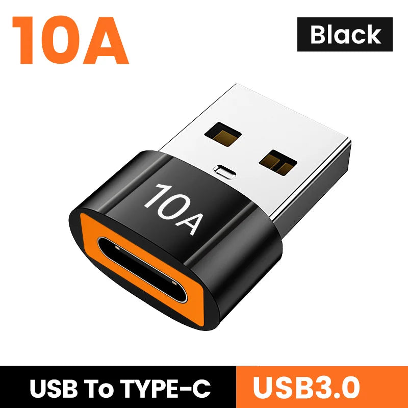 10A OTG USB 3.0 To Type C Adapter USB Female To Type c Male Fast Charging adadpter OTG USB C For Xiaomi Samsung Laptop PC - Smarsty