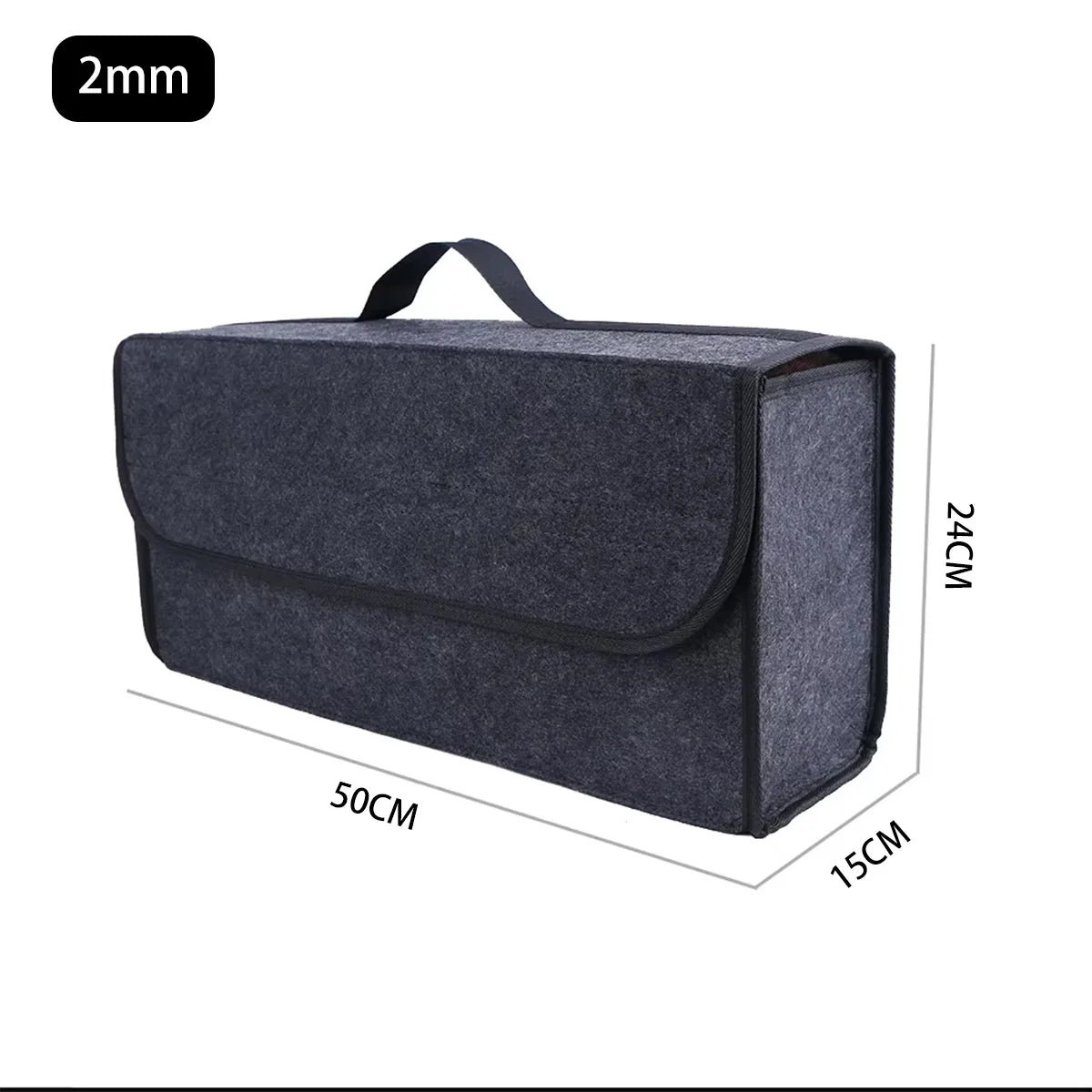 1PC Dark gray car felt storage box car storage bag enlarged and thickened soft felt storage box household storage box - Smarsty