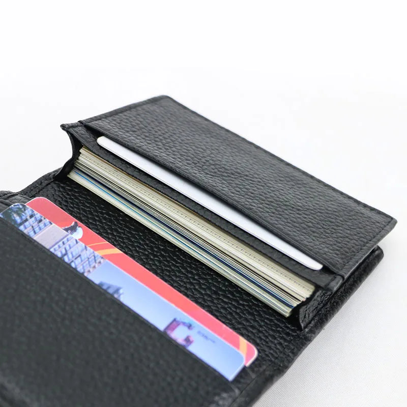 Genuine Leather Business Card Holder Name Card Case Credit Card Wallet for Men & Women