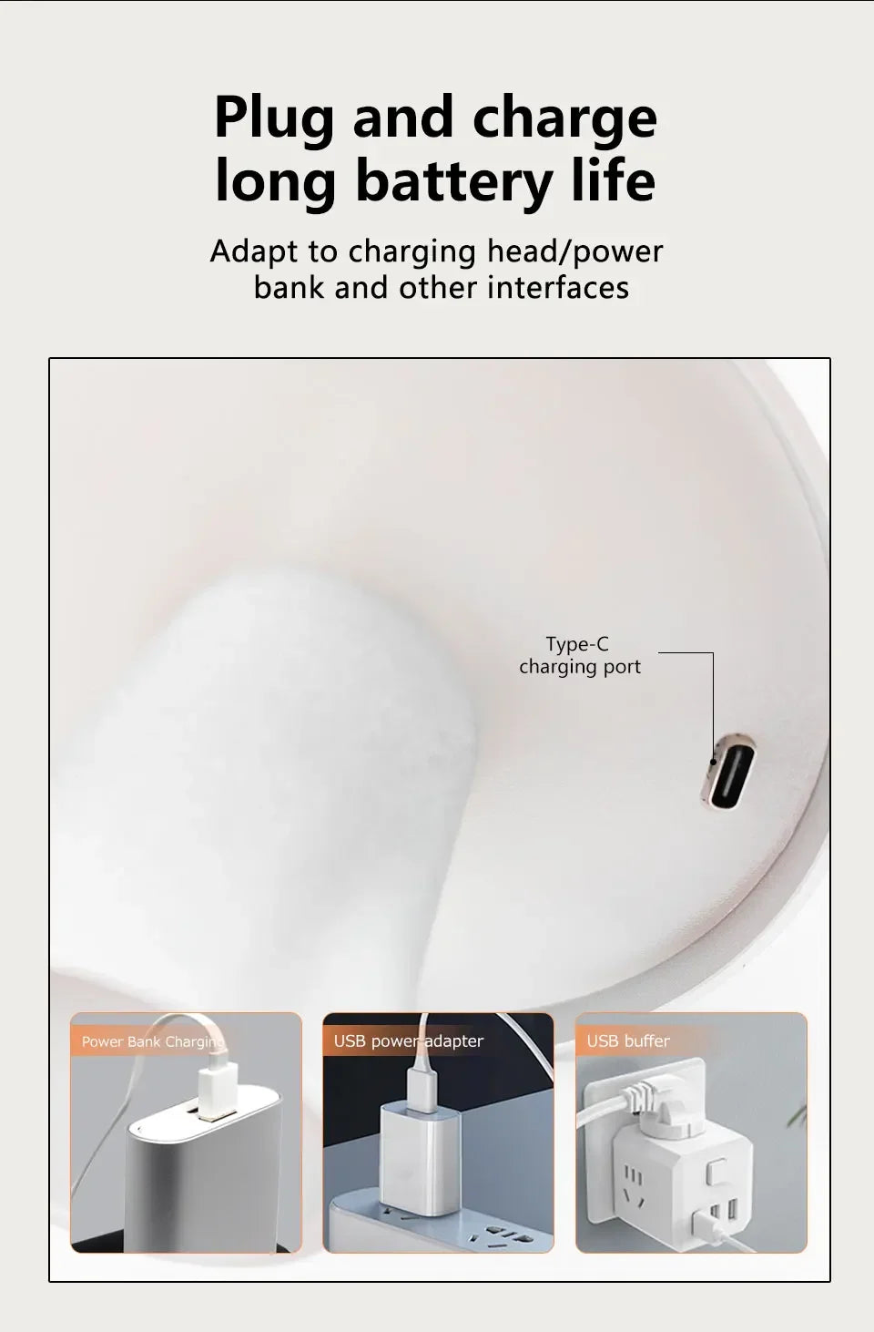 Wireless LED Table Lamp Rechargeable Dimmable Mood Light - Smarsty