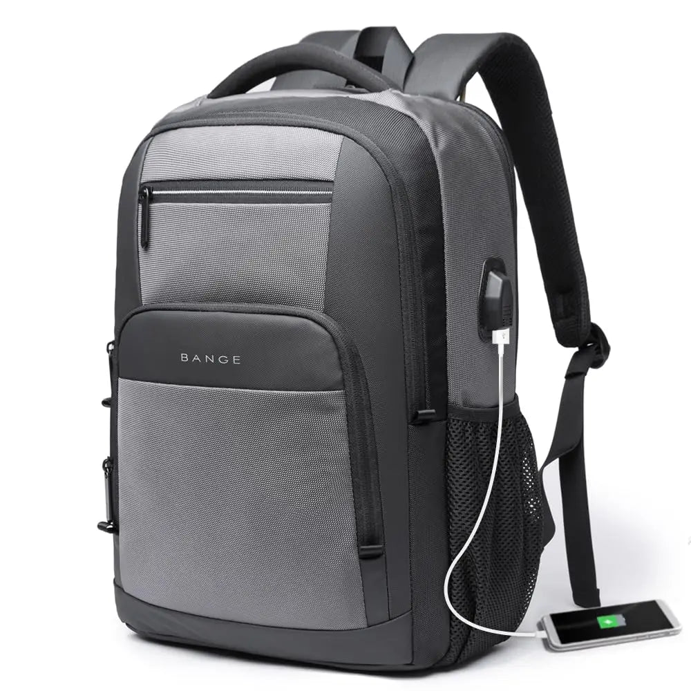 BANGE Sling Travel Laptop Backpack Fits 15.6 Inch Laptop for Men and Women Waterproof with Side Mesh Pocket USB Charging Port - Smarsty