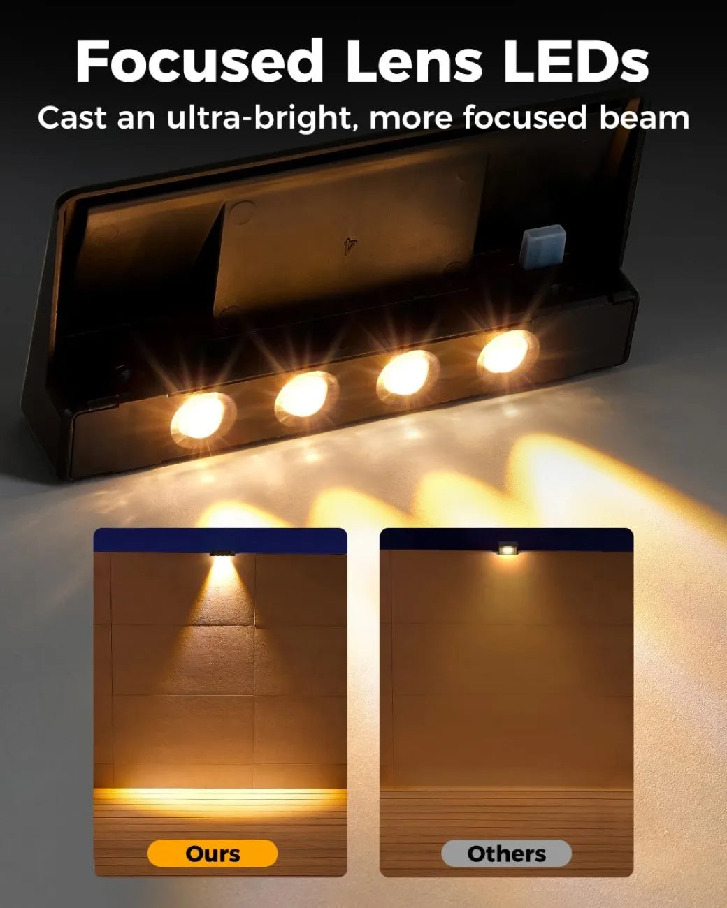 2 Pack Solar Wall Lights Waterproof LED Outdoor Lighting - Smarsty