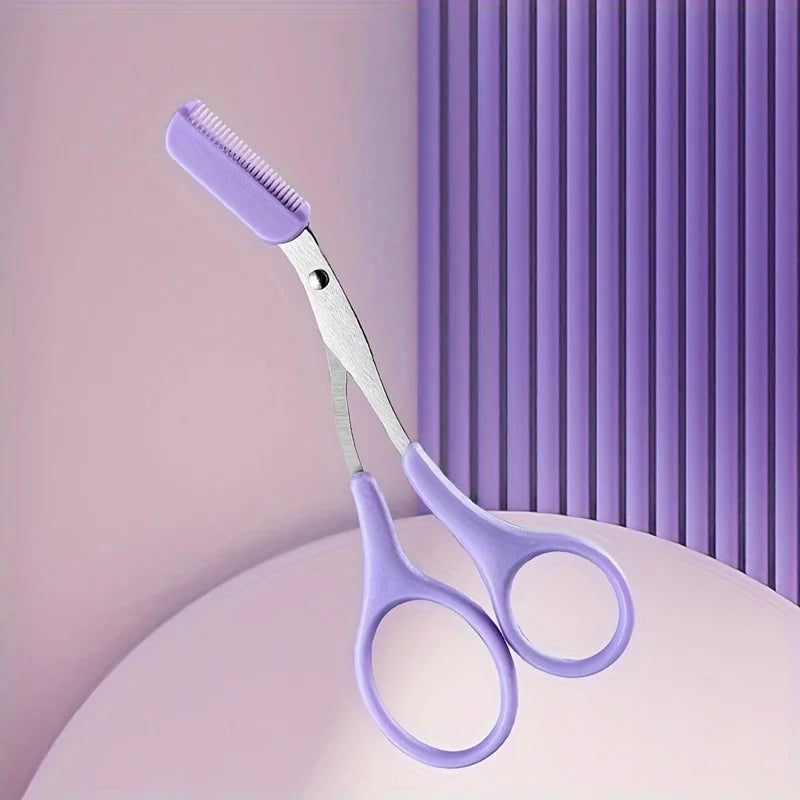 Stainless Steel Eyebrow Trimmer Scissors for Precise Shaping - Smarsty