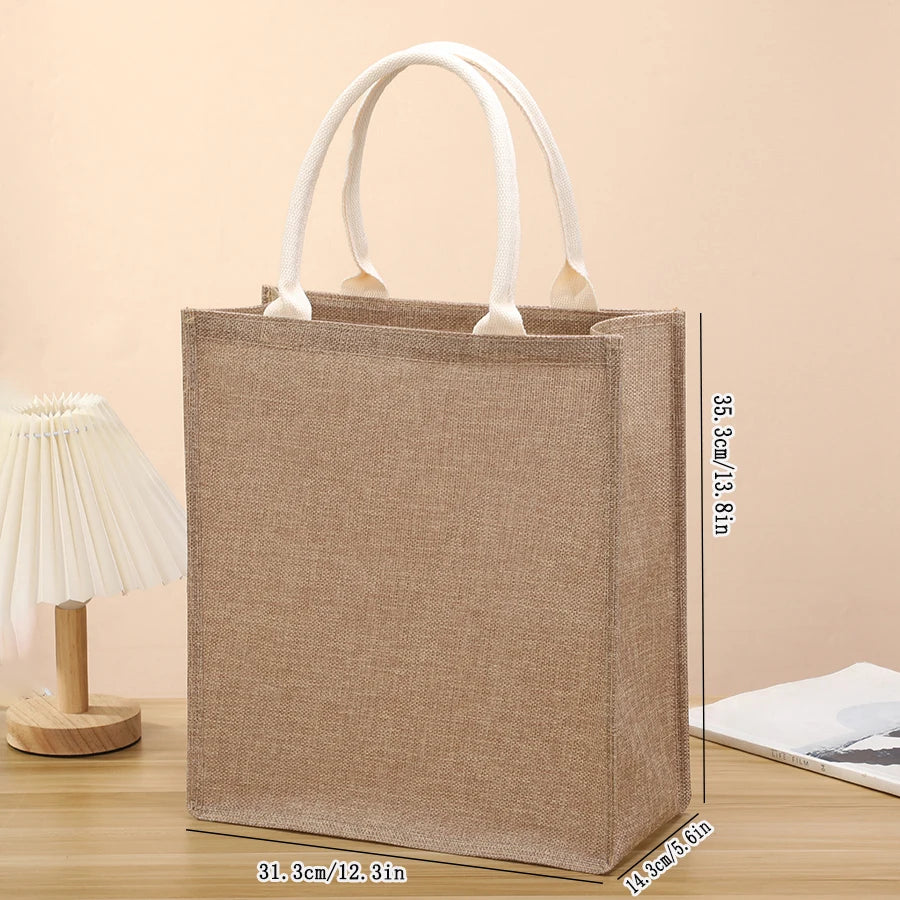 Linen Shopping Bag With Hand Painted Eco Friendly Design - Smarsty