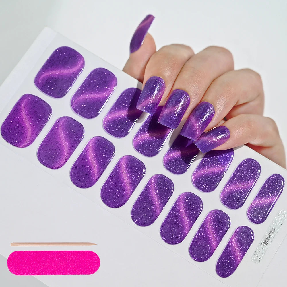 Long-Lasting Semi-Cured Gel Nail Stickers for Easy Application - Smarsty