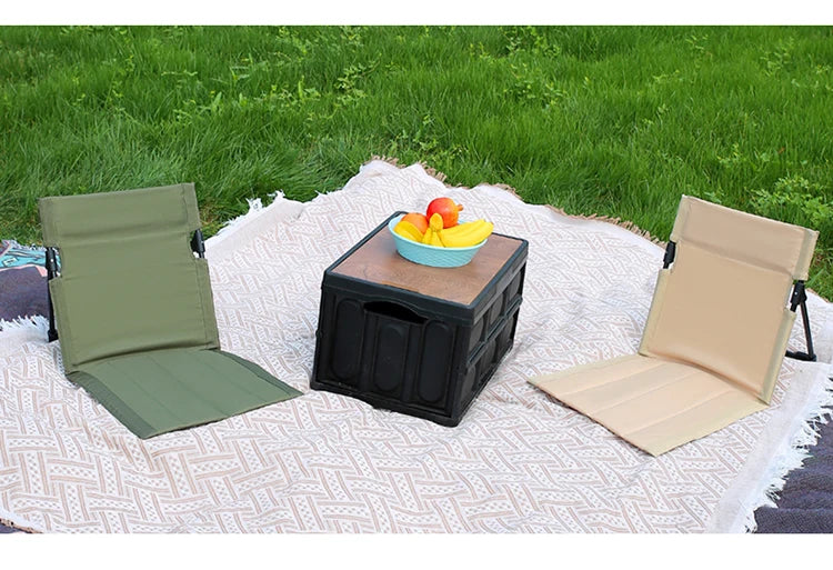 TARKA Camping Single Lazy Chair Park Backrest Relaxing Chairs Lightweight Folding Chairs Outdoor Foldable Beach Picnic Chairs by Smarsty