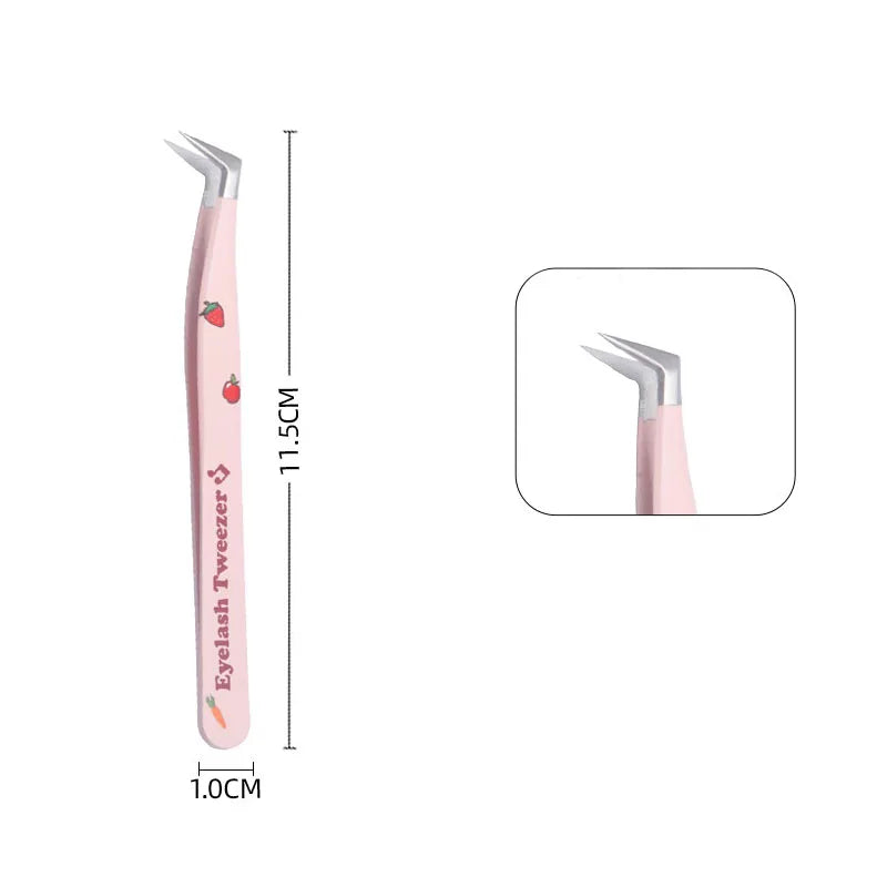 Stainless Steel Eyelash Tweezers for Easy 3D Lash Application - Smarsty