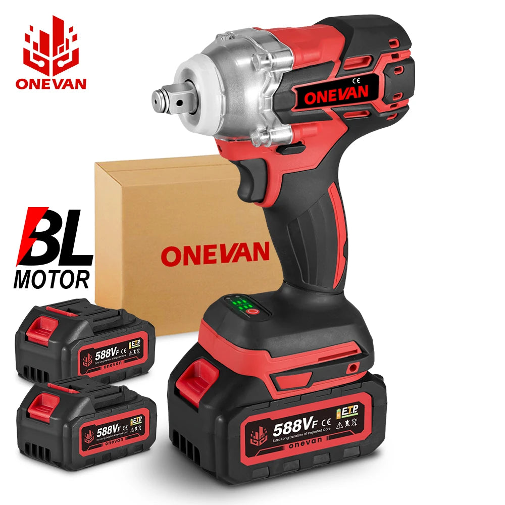 Onevan 520Nm Brushless Electric Impact Wrench with Dual Gears - Smarsty