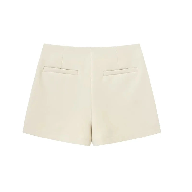 MUJER 2025 Asymmetric Skort For Women Black High Waist Mini Skirt Shorts Women Casual Bermuda Shorts Woman Summer Skirt Shorts - Smarsty