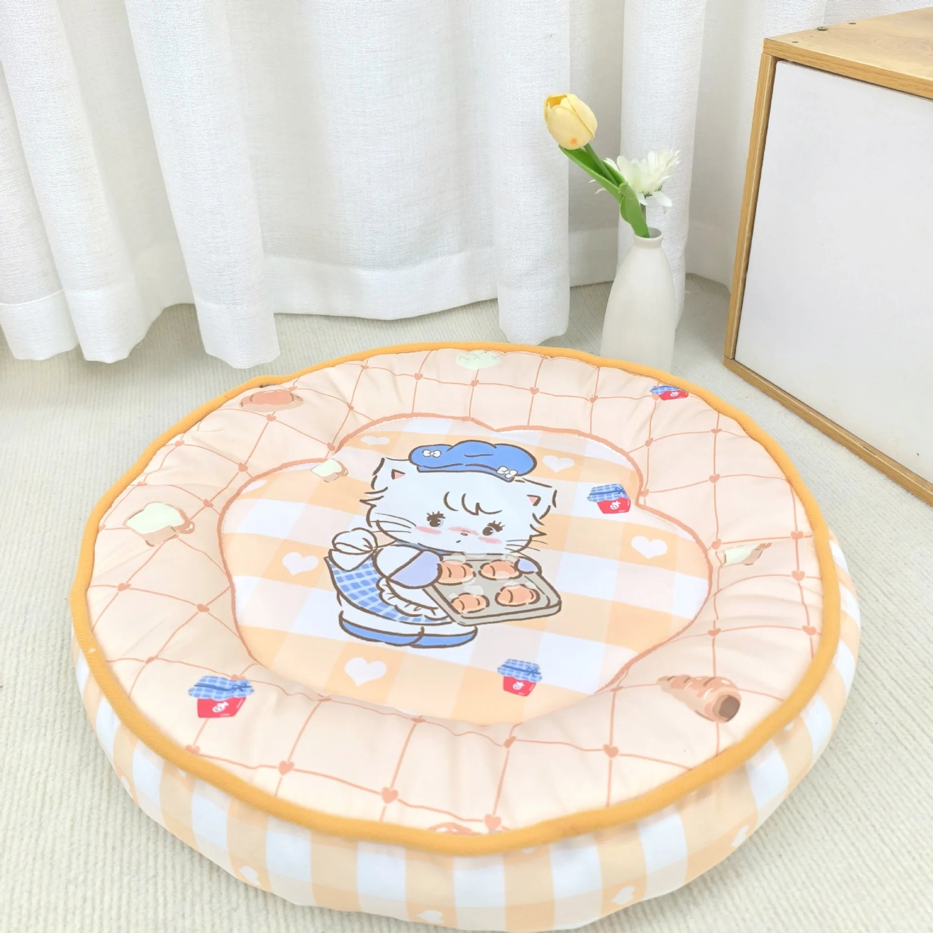 Round 50cm Reusable Pet Cooling Mat for Cats and Dogs - Smarsty