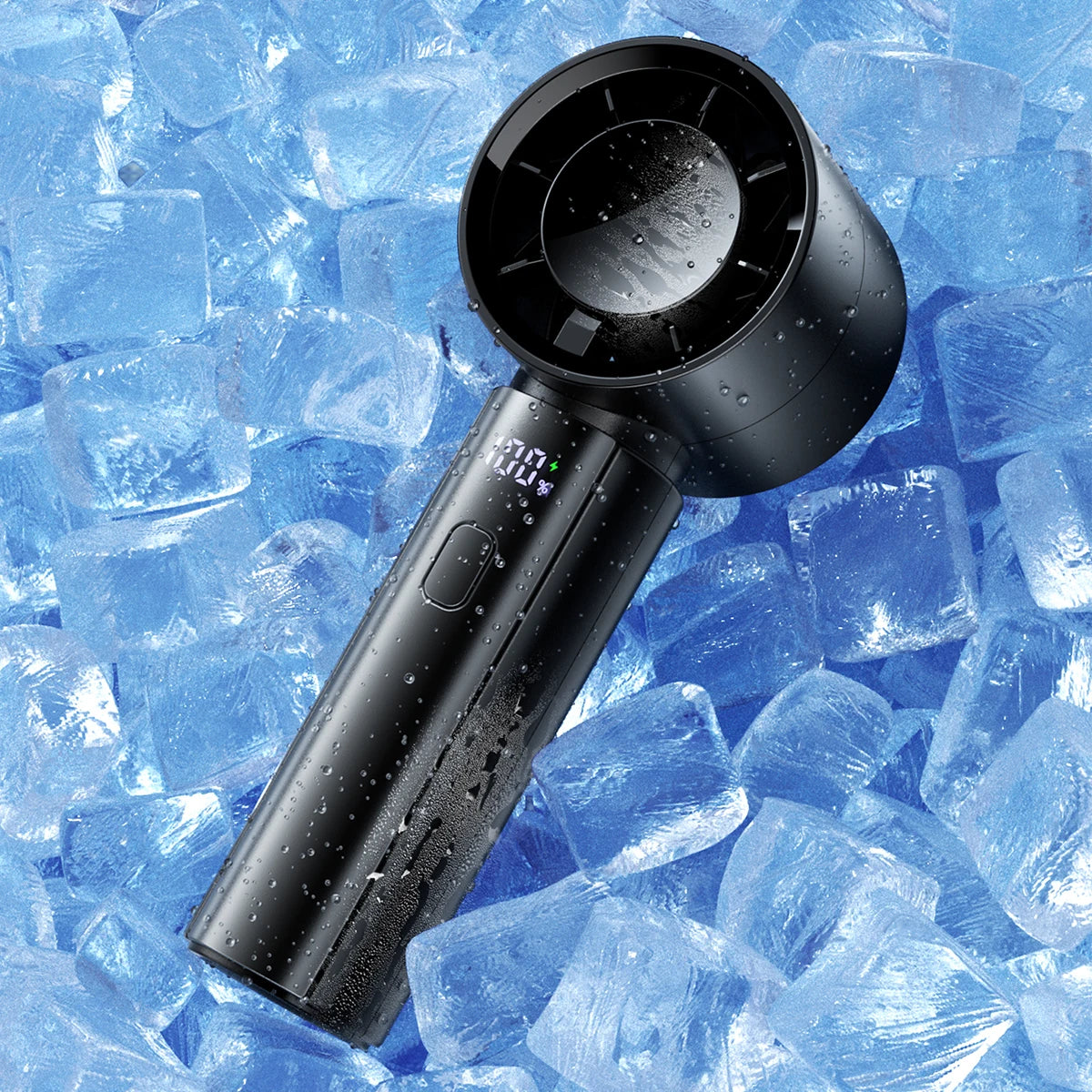 coldSky Portable Handheld Fan 3000mAh Battery Operated Cooling Fan 5 Speed Adjustable Small Desktop Fan With Digital Display