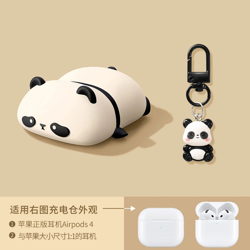 Cute Panda Silicone Headphone Case for AirPods 4 - Smarsty