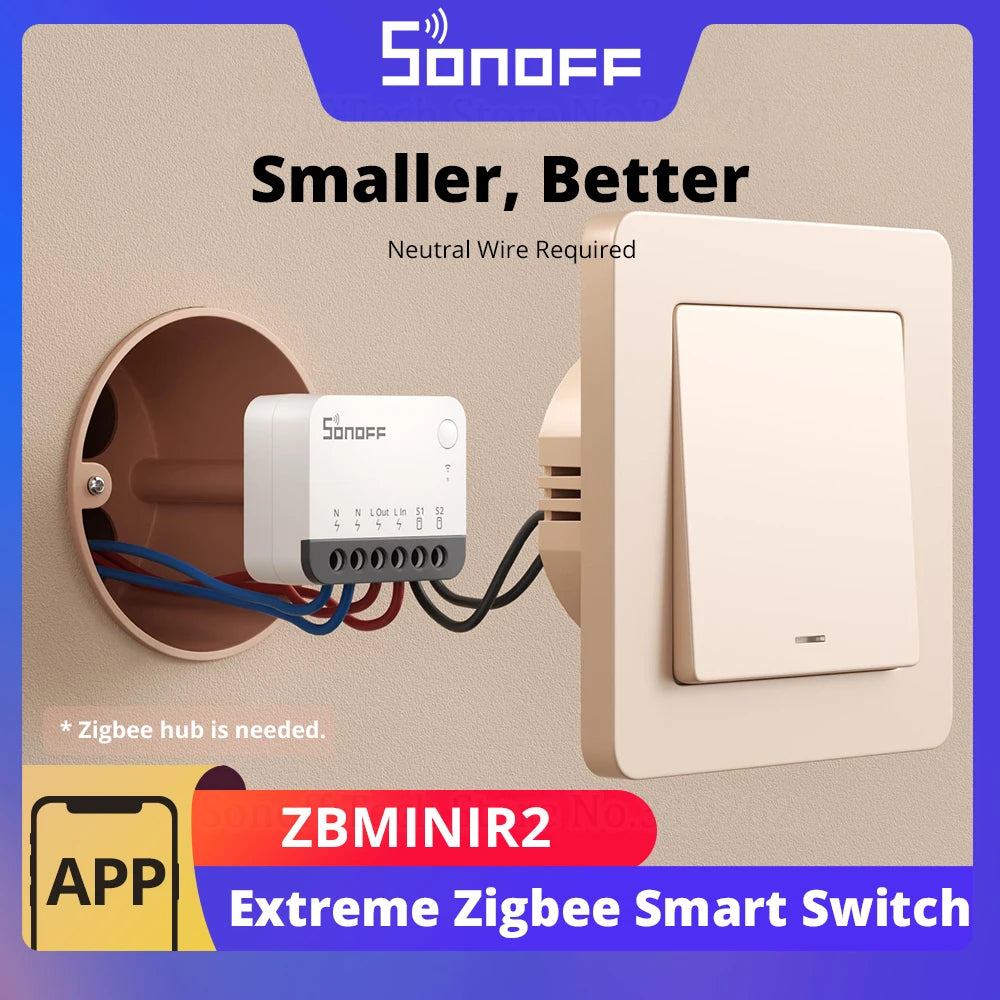 SONOFF ZBMINIR2 Zigbee Smart Switch with Remote Control - Smarsty