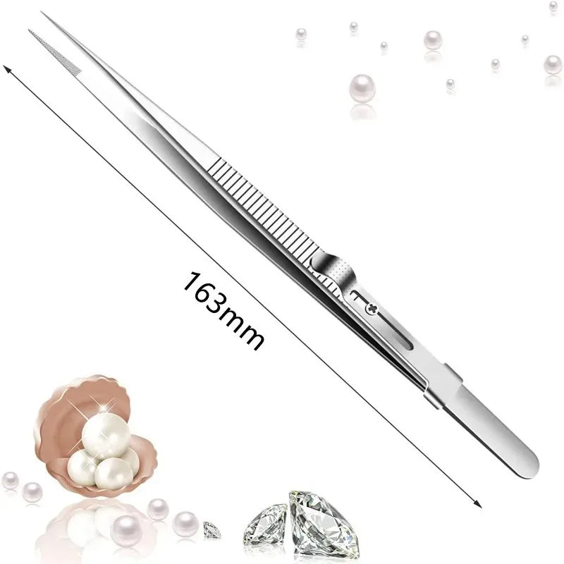 Stainless Steel Adjustable Antistatic Tweezers for Precision Tooling - Smarsty