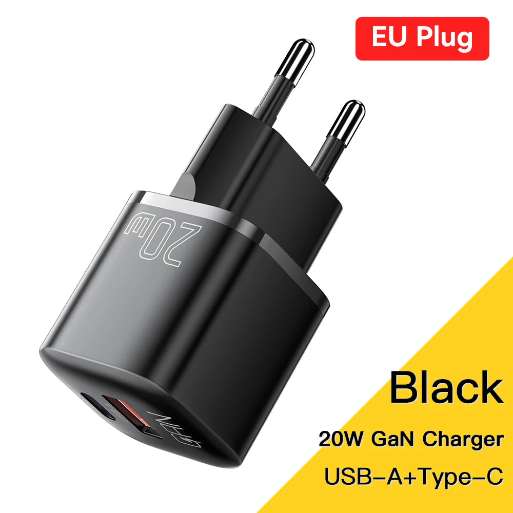 GaN USB C RapidCharge 20W PD Charger for iPhone iPad - Smarsty