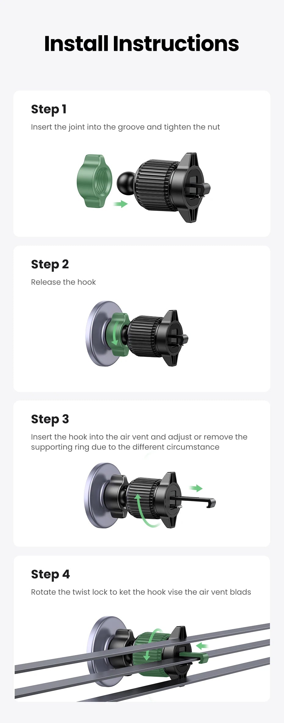 Magnetic Car Phone Holder Air Vent Mount For IPhone - Smarsty