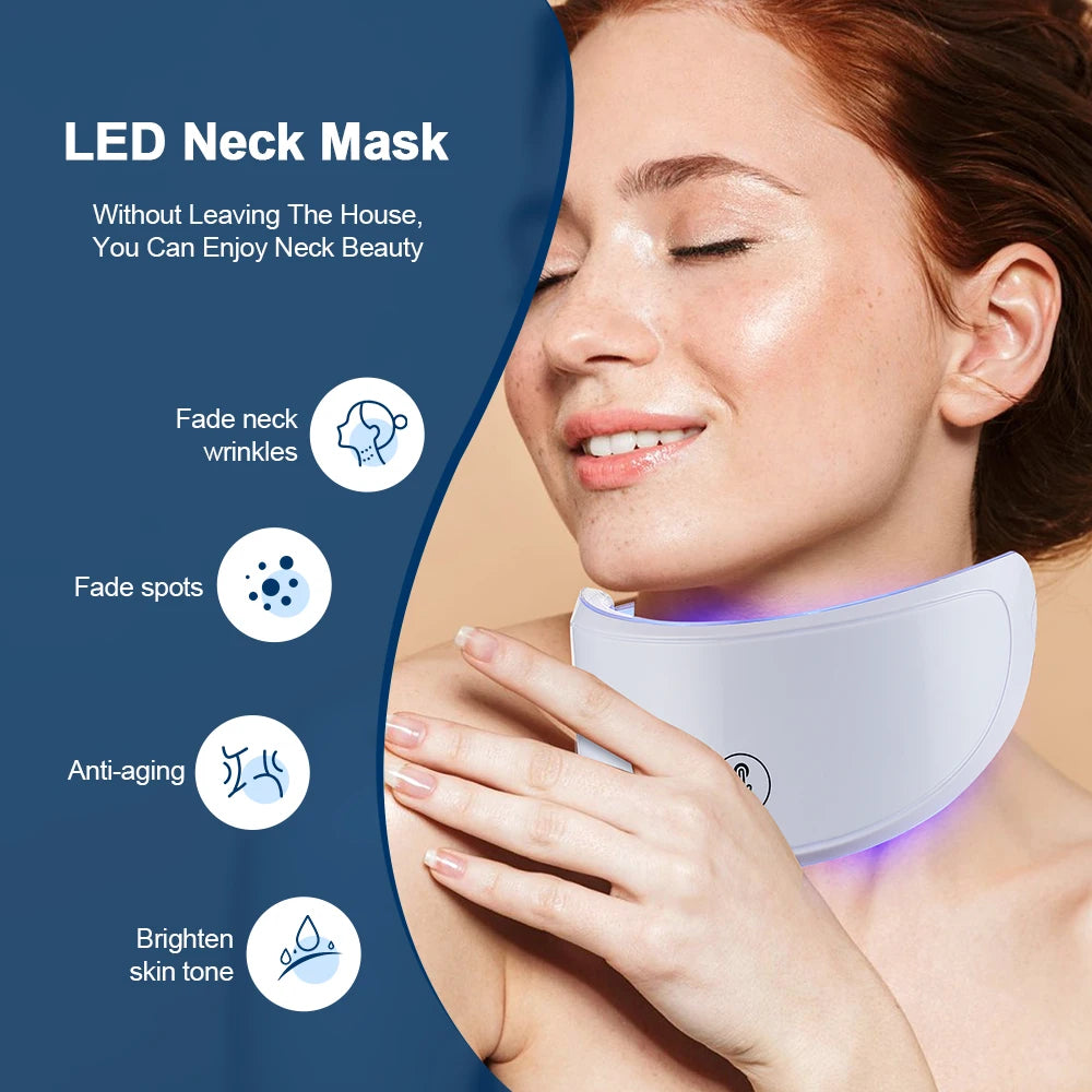 Neck LED Lift Mask for Skin Tightening and Rejuvenation - Smarsty