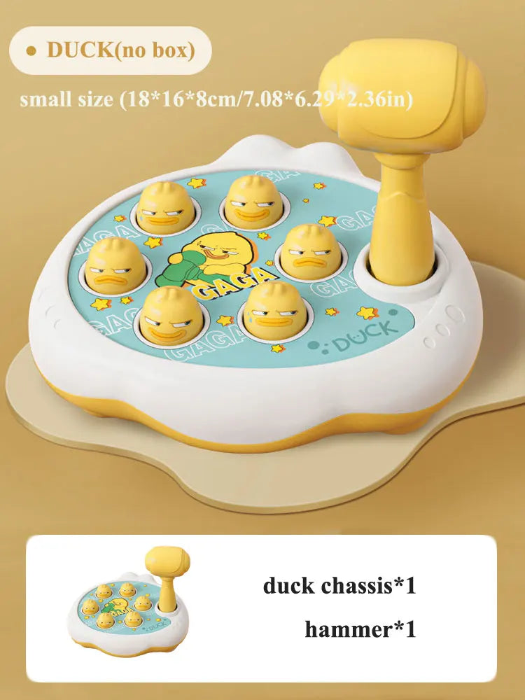 Duck/Frog/Pig Baby Toy Montessori Learning Game Educational Puzzle Gift for 12 24 Months Toddler Boy/Girl with Hammer - Smarsty