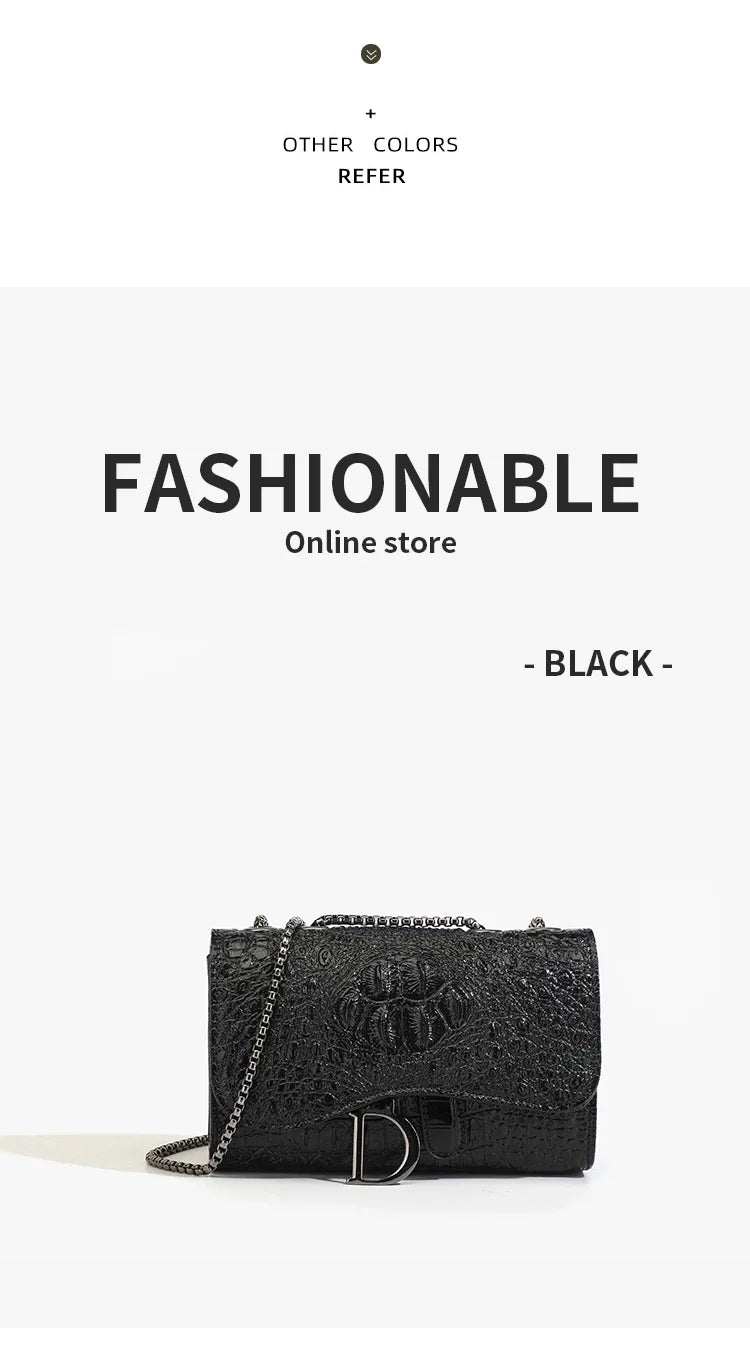 Luxurious Women's Sequined Crossbody Handbag With Chains - Smarsty