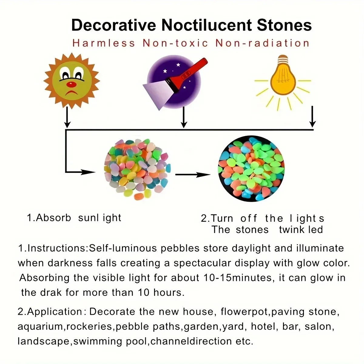 Glow in the Dark Garden Pebbles for Beautiful Outdoor Decor - Smarsty