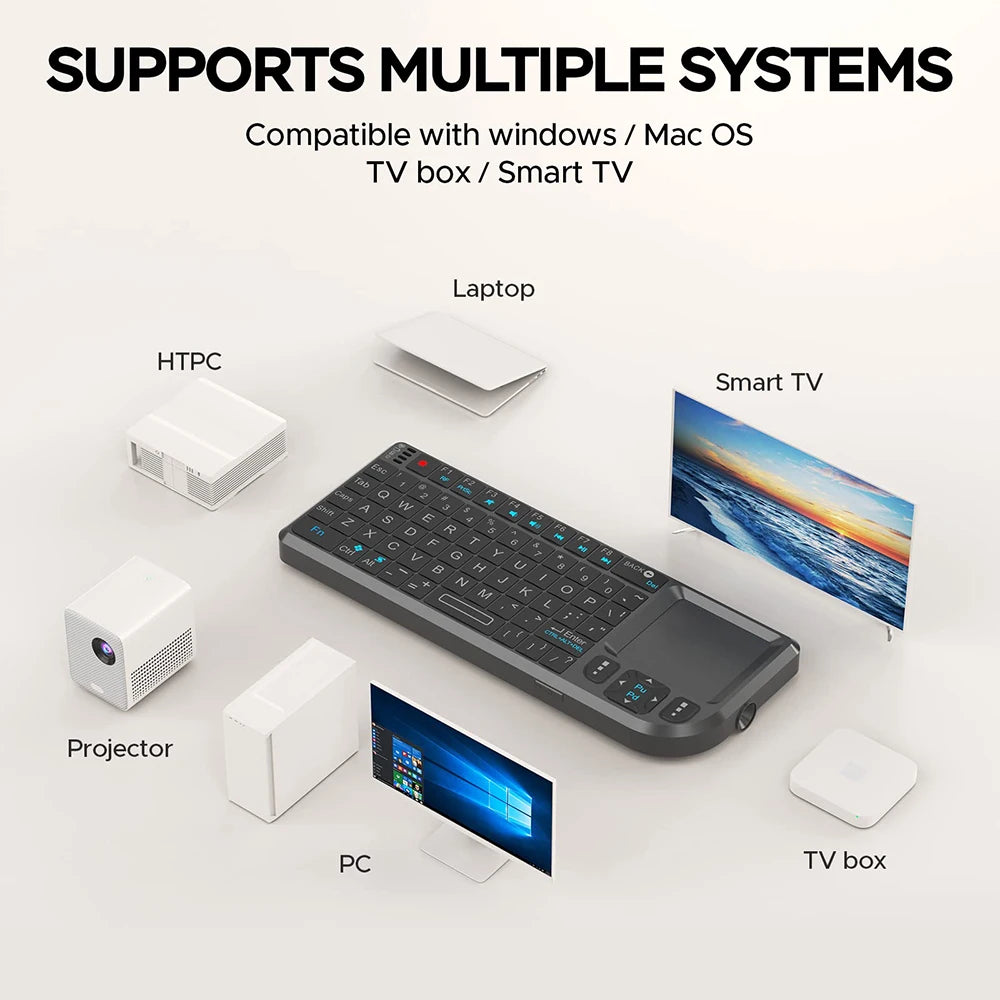 A8 Mini Wireless Keyboard With Backlit Touchpad Air Mouse