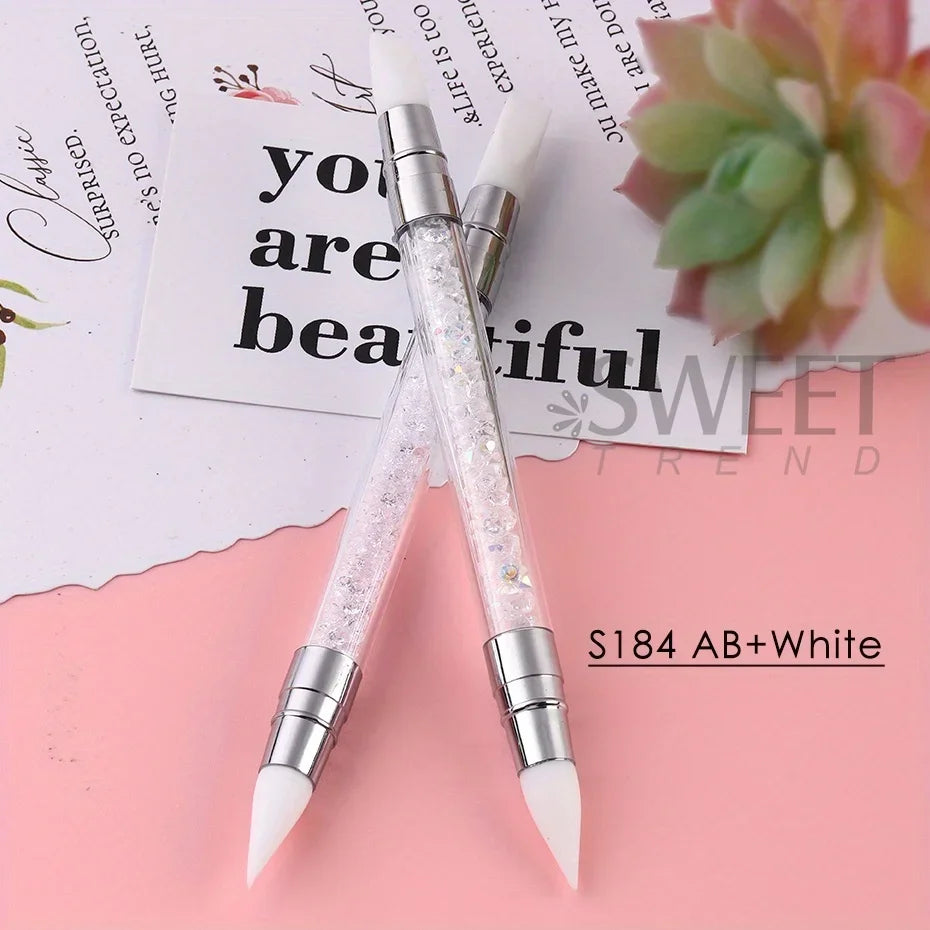 Double Head Silicone Nail Art Pen for Creative Designs - Smarsty
