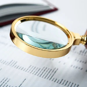 10X Handheld Magnifier with Wooden Handle for Reading - Smarsty