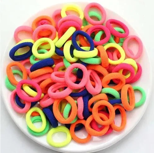 300pcs Girls Colorful Elastic Hair Bands Soft Bulk Pack - Smarsty