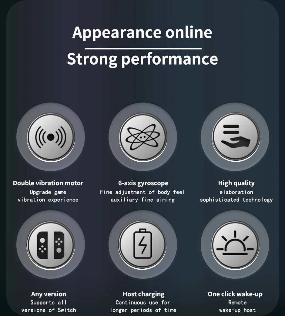 Wireless Joycon Controller for Nintendo Switch with Turbo Function - Smarsty