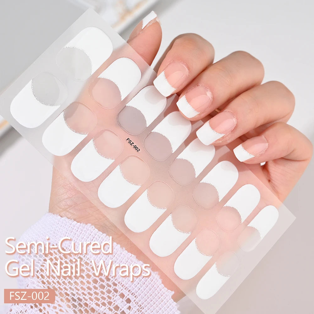 Long-Lasting Semi-Cured Gel Nail Stickers for Easy Application - Smarsty