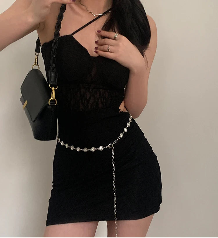 Metal Chatelaine Belt Thin Fashion Chain Accessory - Smarsty